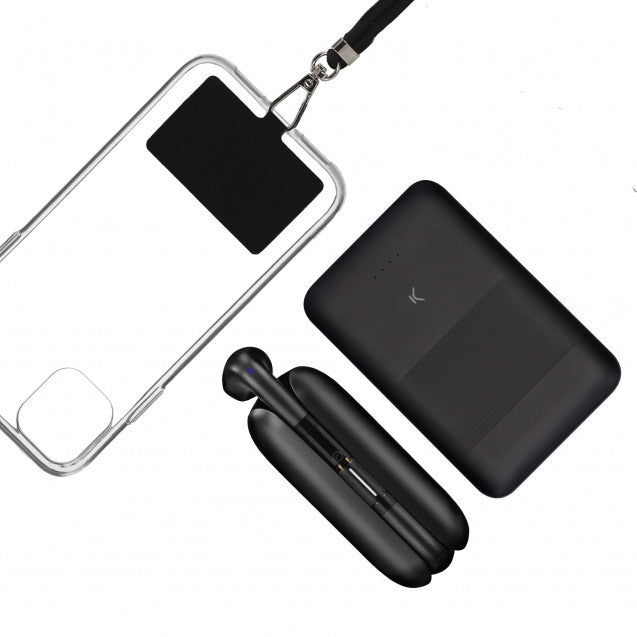 KSIX TRAVEL PACK 5K POWERBANK TWS EARPODS + LANYARD